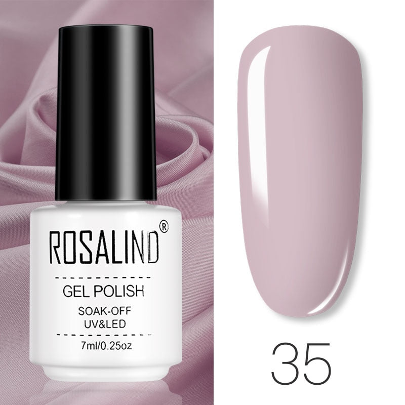 ROSALIND Gel Polish Set Manicure for Nails Semi Permanent Vernis top coat UV LED Gel Varnish Soak Off Nail Art Gel Nail Polish - Fashionner