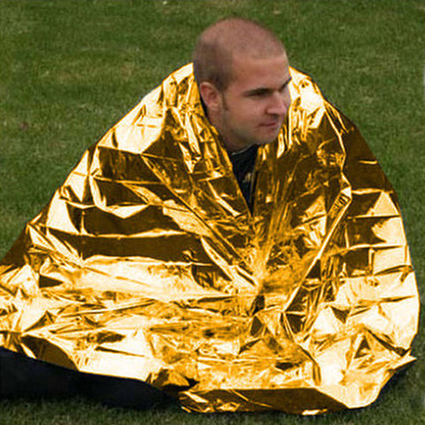Couverture de survie d'urgence pour hypothermie du corps humain en extérieur