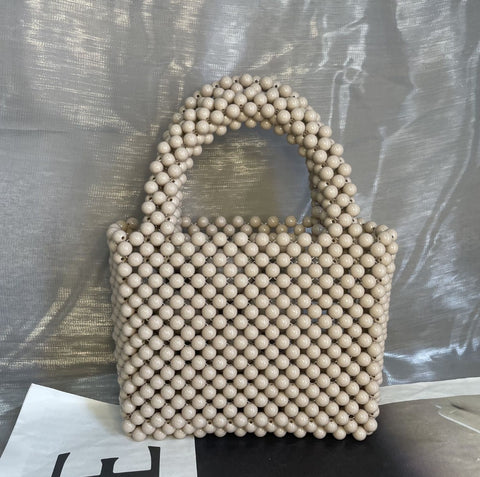 Sacs perles à la mode, sacs à main perles de couleur unie