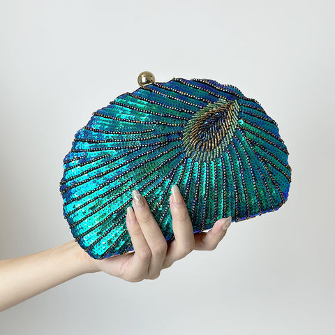 Sac à main chaîne bandoulière perlé asymétrique vintage pour femme