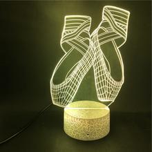 Ballet 3D Night Light Led Colorful Smart Remote Control