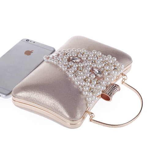 Sac de soirée brodé de perles pour banquet