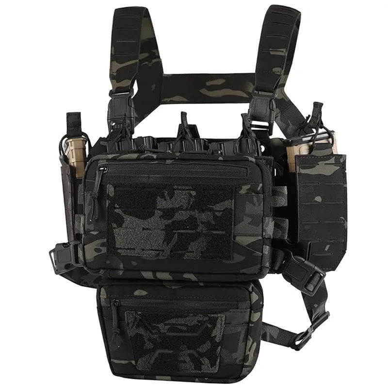 Chest Rig Tactical Chest Rig Molle Modular Micro Fight Chest Rigs With Magazine Pouch For Outdoor Hunting Aisoft - Tactical Vests Chest Rigs Protector for Outdoor Hunting Shooting