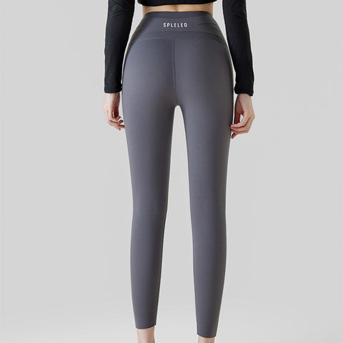 Legging Cachemire Taille Haute Hiver Chaud Uni Peluche Pantalon Mode Slim Vêtements Femme