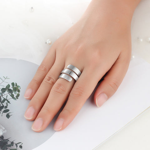 Bijoux de couple en acier inoxydable avec bague ajustable