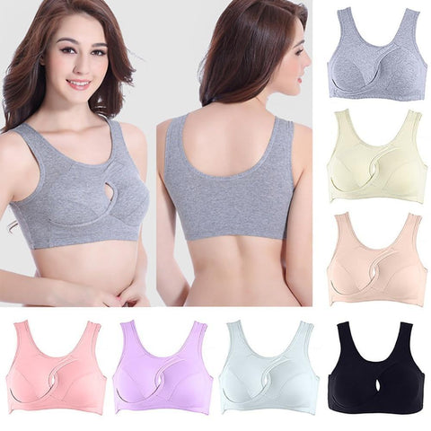 Soutien-gorge Grande Taille pour Femmes, Coton Anti-Choc, Haut de Nuit, Sans Boucles, Lingerie Sans Armature avec Coussinets Amovibles