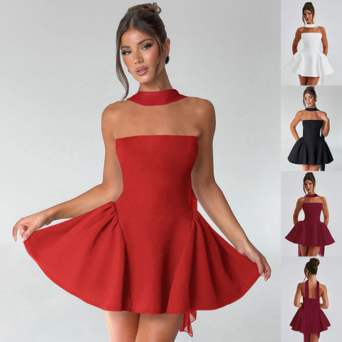Buy Sexy Tube Top Dress With Back Zipper Design Ins Fashion Short Dress For Party Clothing Women online at Fashionner.