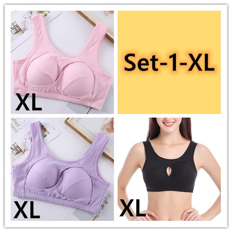 Soutien-gorge Grande Taille pour Femmes, Coton Anti-Choc, Haut de Nuit, Sans Boucles, Lingerie Sans Armature avec Coussinets Amovibles