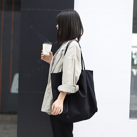 Women Handbags High Capacity Shoulder Bags For Shopping Canvas Totes - Fashionner