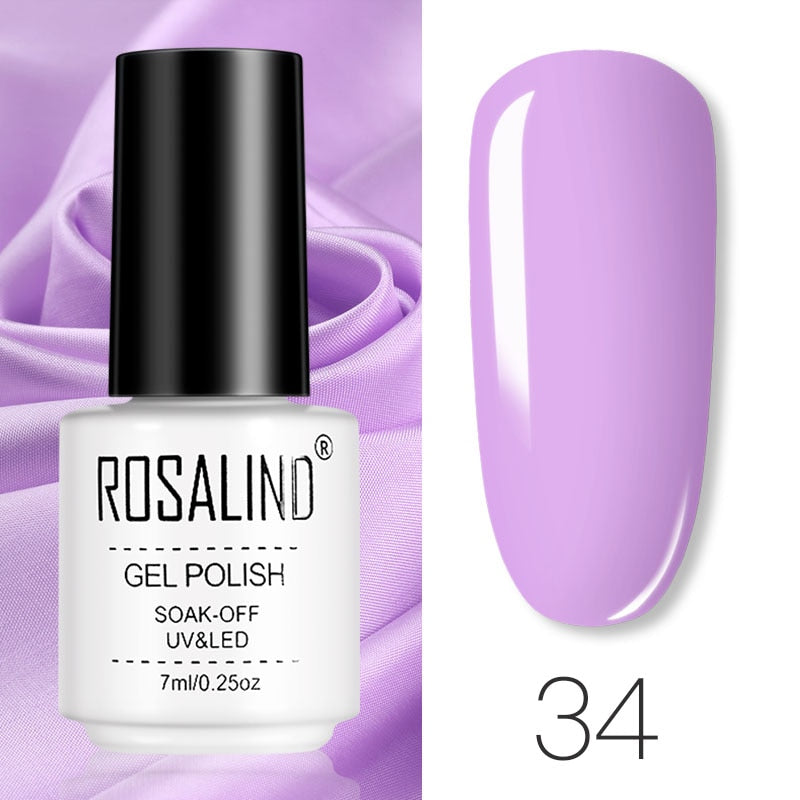 ROSALIND Gel Polish Set Manicure for Nails Semi Permanent Vernis top coat UV LED Gel Varnish Soak Off Nail Art Gel Nail Polish - Fashionner