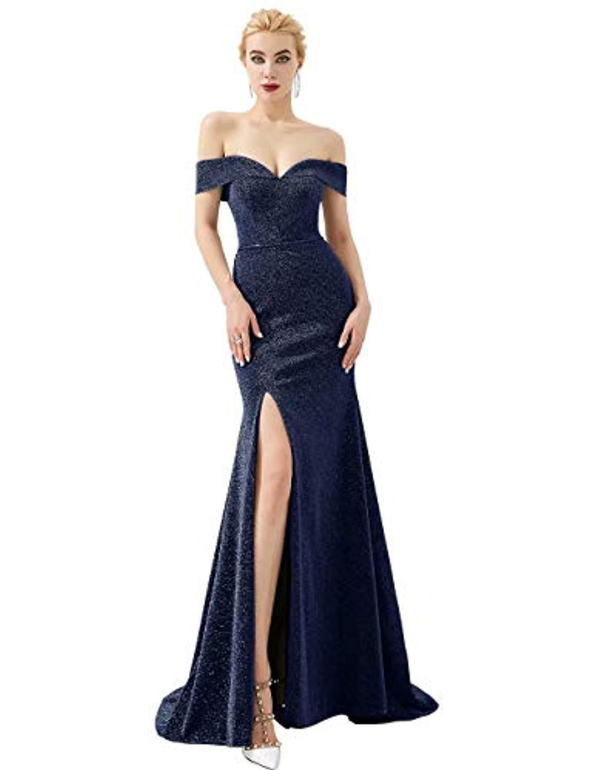 Split banquet women's fishtail evening dress