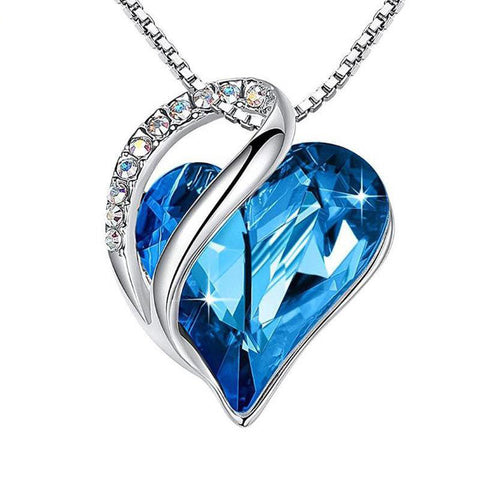 925 Sliver Heart Shaped Geometric Necklace Jewelry Women's Clavicle Chain Valentine's Mothers Day Gift - Fashionner