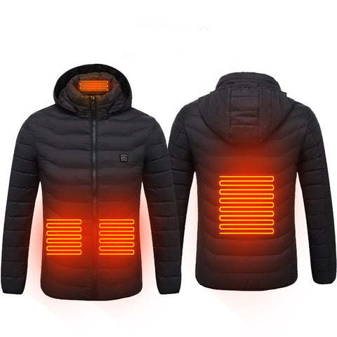 Nouvelle veste chauffante électrique USB en coton, manteau chauffant, vêtements thermiques, gilet chauffant pour homme, hiver