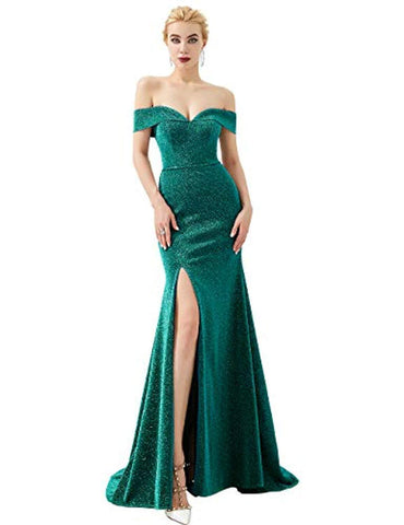 Robe de soirée sirène fendue pour femme