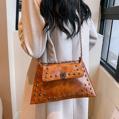 Rivet Bag Envelope Chain Crossbody - Fashionner