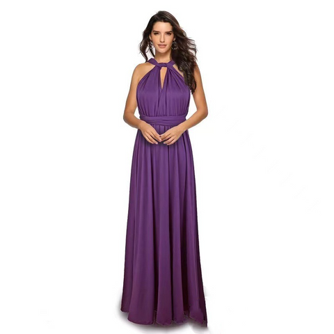 V-neck Long Dress Women Cross Strap Beauty Back Design Party Dresses - Fashionner