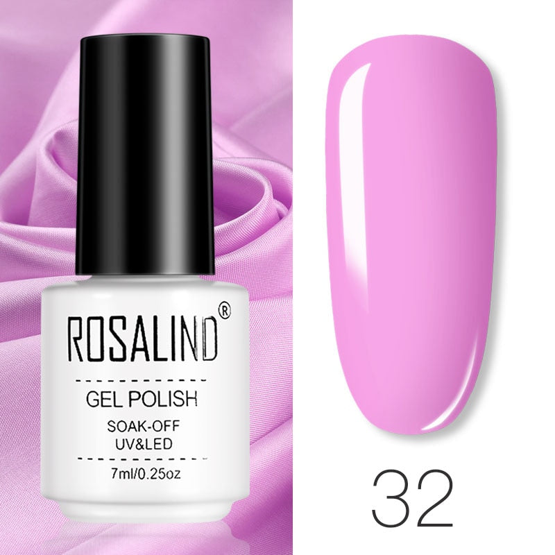 ROSALIND Gel Polish Set Manicure for Nails Semi Permanent Vernis top coat UV LED Gel Varnish Soak Off Nail Art Gel Nail Polish - Fashionner