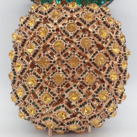 Pochette de Soirée Diamant Ananas Sac à Main Entièrement Diamanté pour Fête ou Banquet