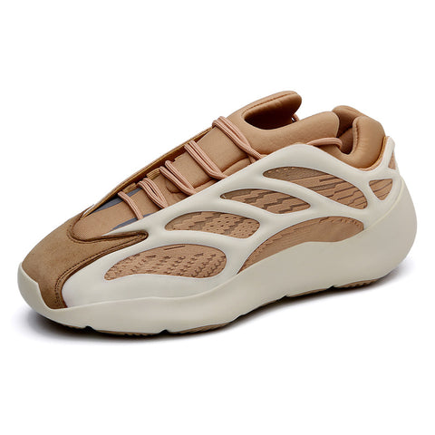 Men Shoes Causal Fashion Coconut Dad Shoes Male Non-slip Sneakers Lace-up Flats Breathable Running Sports Clunky Sneaker - Fashionner