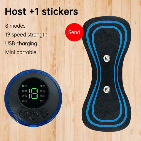 EMS Masseur de Cou à Impulsion Électrique Patch de Massage Cervical Autocollant Dorsal Stimulateur Musculaire Portable Soulagement de la Douleur Relaxation Masseur