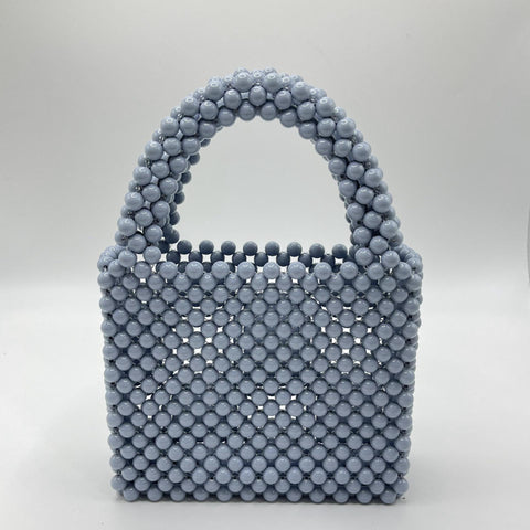 Sacs perles à la mode, sacs à main perles de couleur unie