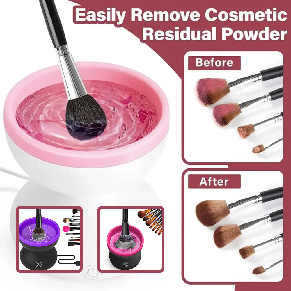 Electric Makeup Brush Cleaner Machine Portable Automatic USB Cosmetic Brush Cleaner Tools For All Size Beauty Makeup Brushes Set - Fashionner