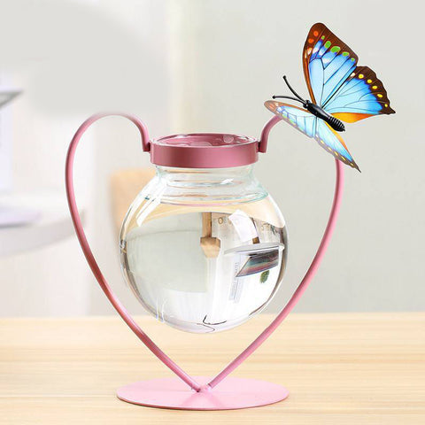 Décoration de Table Créative en Fer Forgé Vase Hydroponique