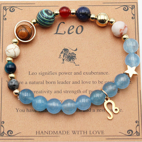 Bracelets Douze Constellations Pierres Naturelles Perles Huit Planètes