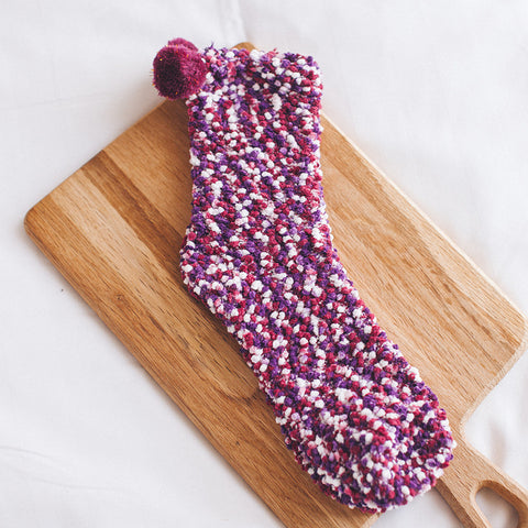 Thickened Fleece-lined Confinement Coral Fleece Sleeping Wear Warm Terry Sleeping Socks - Fashionner
