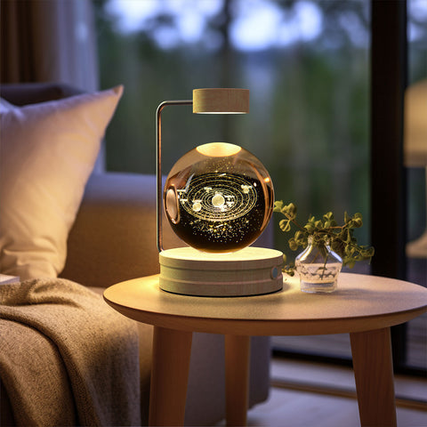Veilleuse d'intérieur dinosaure cosmique boule de cristal, alimentée par USB, lumière chaude de chevet, cadeau d'anniversaire