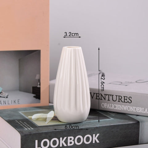 Petit vase en céramique Mini arrangement floral Hydroponique Ornements décoratifs simples