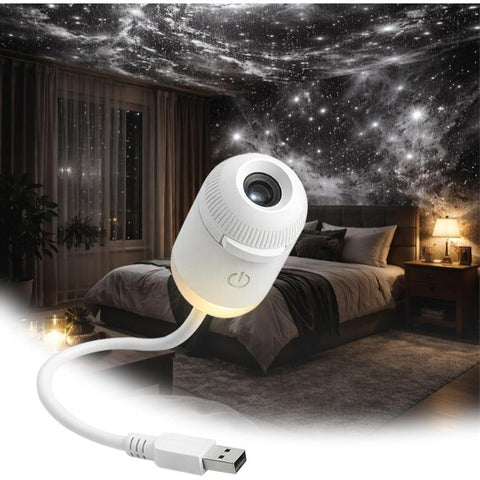 Veilleuse de projection - Lampe ciel étoilé alimentée par USB pour chambre d'enfant, éclairage d'ambiance