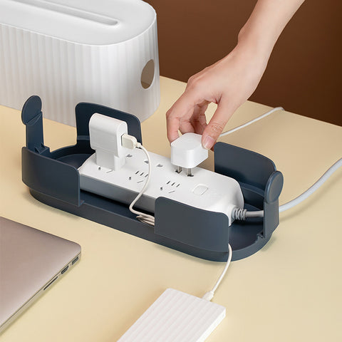 Boîte de rangement pour câbles de multiprise, cache-câbles anti-poussière, organisateur de prises de chargeur, poubelle de rangement de lignes réseau, gestion de câbles de chargeur.