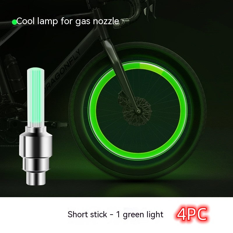Neon Lights Tyre Wheel Valve Cap Light LED Car Tire Valve Caps Air Cover Tire Rim Valve Wheel Stem Cap Bike Light - Fashionner