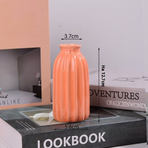 Petit vase en céramique Mini arrangement floral Hydroponique Ornements décoratifs simples