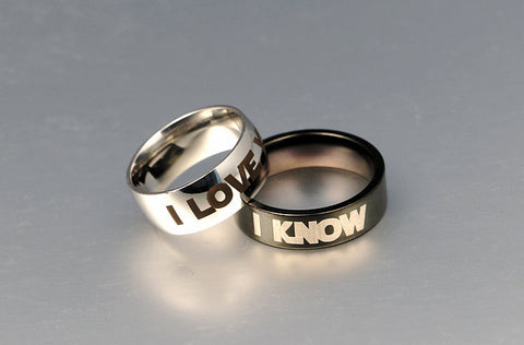 Bague en acier au titane Bague de couple en acier inoxydable Bagues de couple