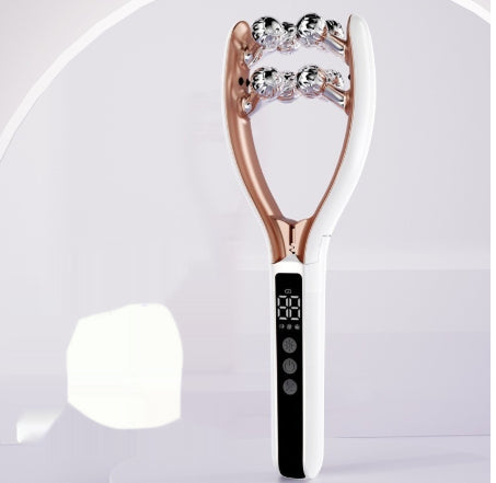 Rouleau en V domestique EMS Microcourant Électrique Intelligent Double Onde Rouge et Bleu Masseur de Roulement Instrument Amincissant le Visage Ems Micro Courant Lifting et Raffermissement