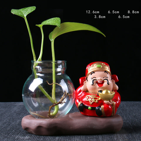 Vase hydroponique décoratif Lucky Jinbao