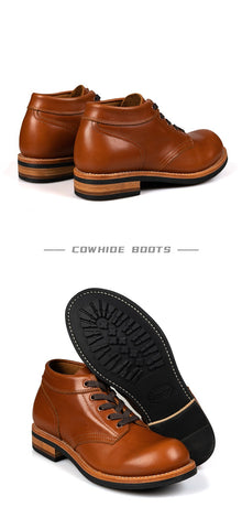 Baskets basses en cuir pour hommes, à bout rond, style décontracté
