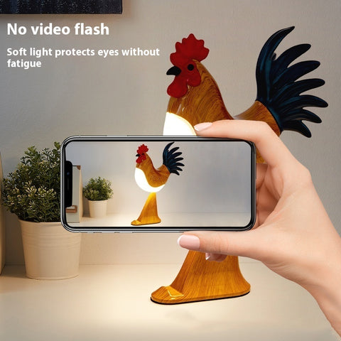 Lampe de Table Décorative Coq USB Originale Décoration Maison