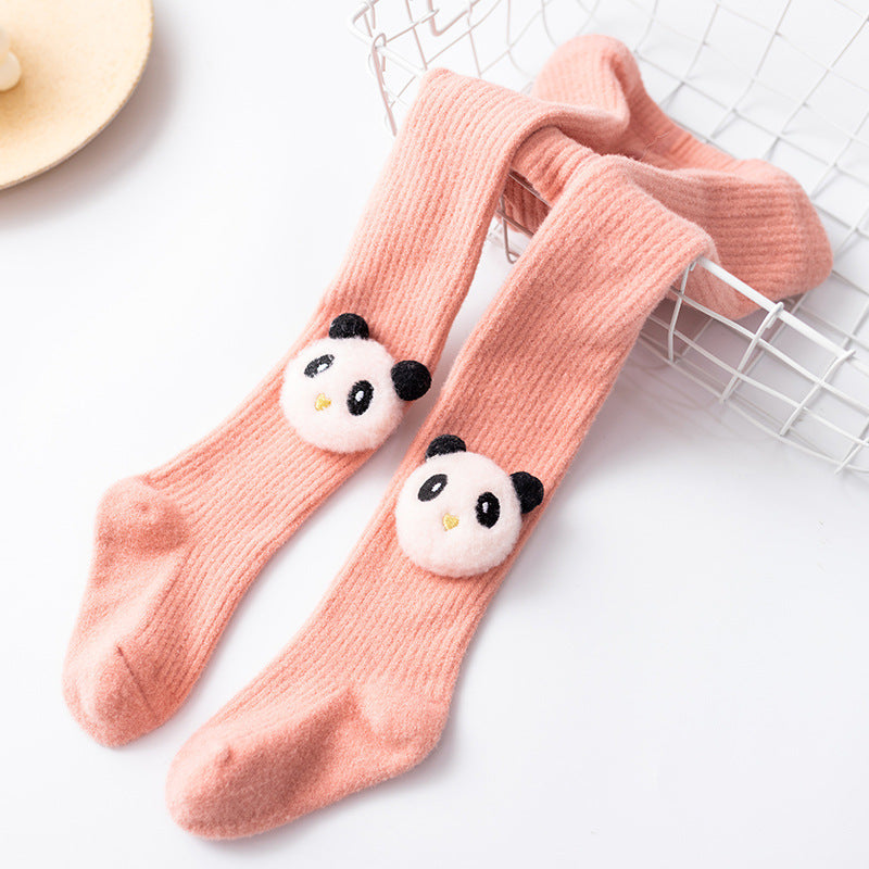 Infant Bottoming Combed Cotton Panda Children Pantyhose - Fashionner