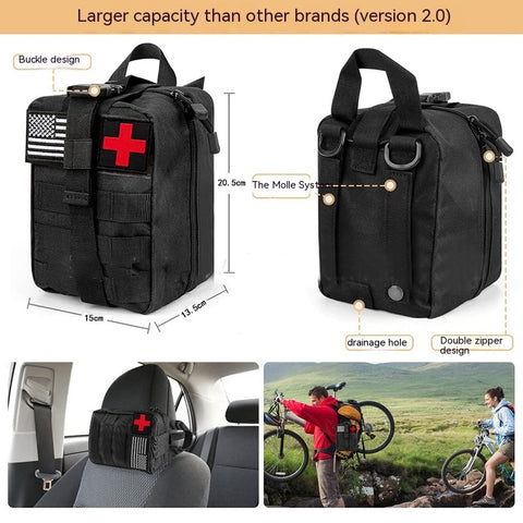 Fournitures de Camping en Plein Air Équipement Kit Outil de Survie d'Urgence Multifonctionnel en Plein Air