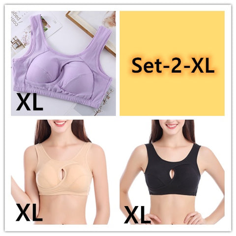 Soutien-gorge Grande Taille pour Femmes, Coton Anti-Choc, Haut de Nuit, Sans Boucles, Lingerie Sans Armature avec Coussinets Amovibles