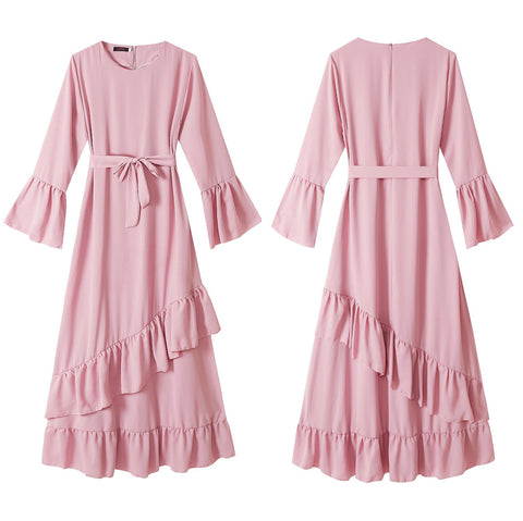 Muslim Long Skirt Dress Arab Robe Girly Dress
