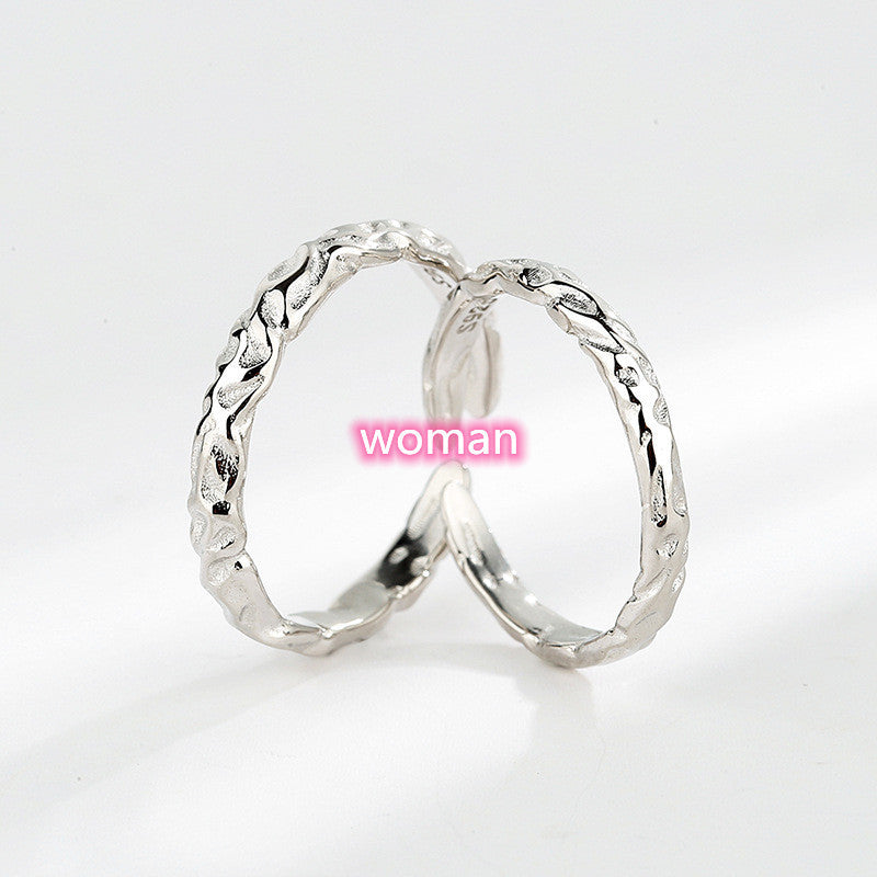 Sterling Silver Couple Ring Korean Male And Female Couple Ring
