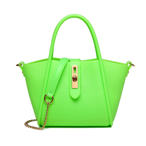 Portable Women's Leather Fashion Vegetable Basket Shoulder Messenger Bag - Fashionner