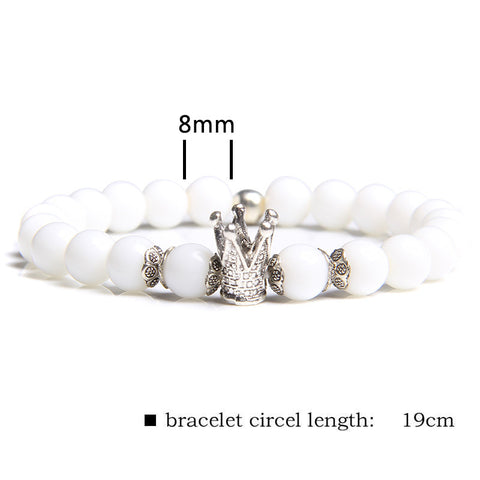 Bracelet en perles de pierre volcanique pour couple et yoga