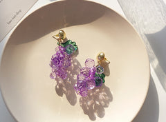 Grape earrings fruit earrings