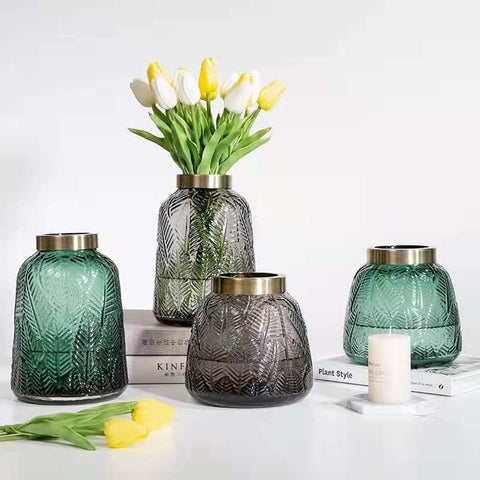 Vase en Verre Transparent Phnom Penh Fleurs Séchées Ornements Hydroponiques