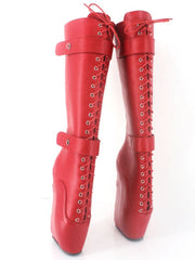 Stretch Slim Lace Up Thigh High Boots - Fashionner